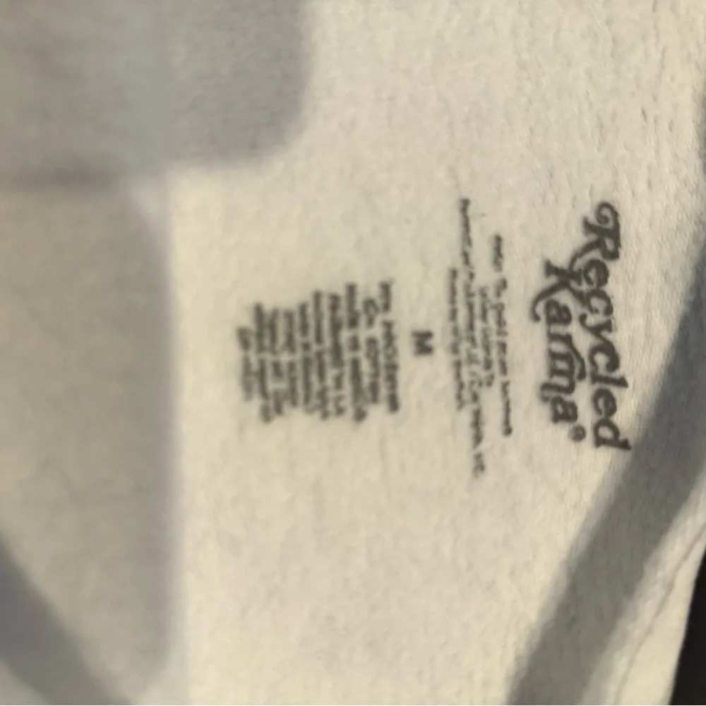 Recycled Karma White David Bowie Graphic Long Bell Sleeve Sweatshirt - Picture 4 of 5